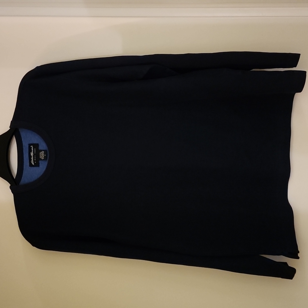 Eddie Bauer Long Sleeved Tee Navy Size Small
